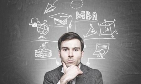 man thinking about mba education vs entrepreneurship